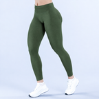 No Logo Gym Leggings Women Seamless Yoga Pants High Waist Low Ribbed Band Fitness Leggings Fitness Sweat Wicking Workout Tights