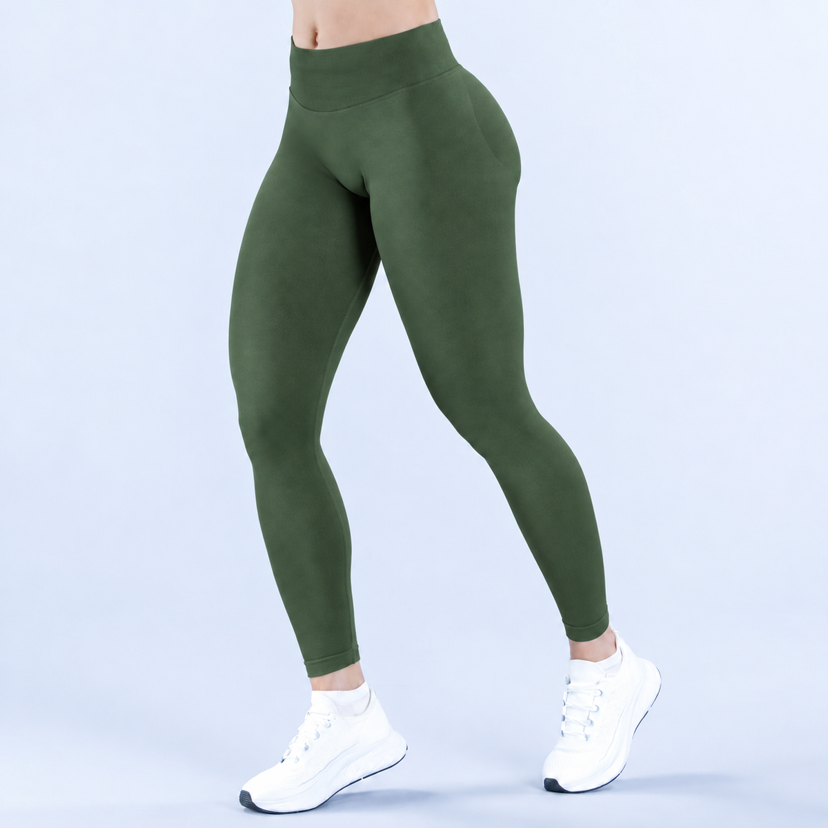 No Logo Gym Leggings Women Seamless Yoga Pants High Waist Low Ribbed Band Fitness Leggings Fitness Sweat Wicking Workout Tights