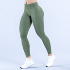 No Logo Gym Leggings Women Seamless Yoga Pants High Waist Low Ribbed Band Fitness Leggings Fitness Sweat Wicking Workout Tights
