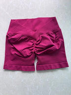 V-Back Scrunch Shorts Women Seamless V Waist Line Scrunch Booty Shorts Fitness Workout Running Yoga Gym Shorts