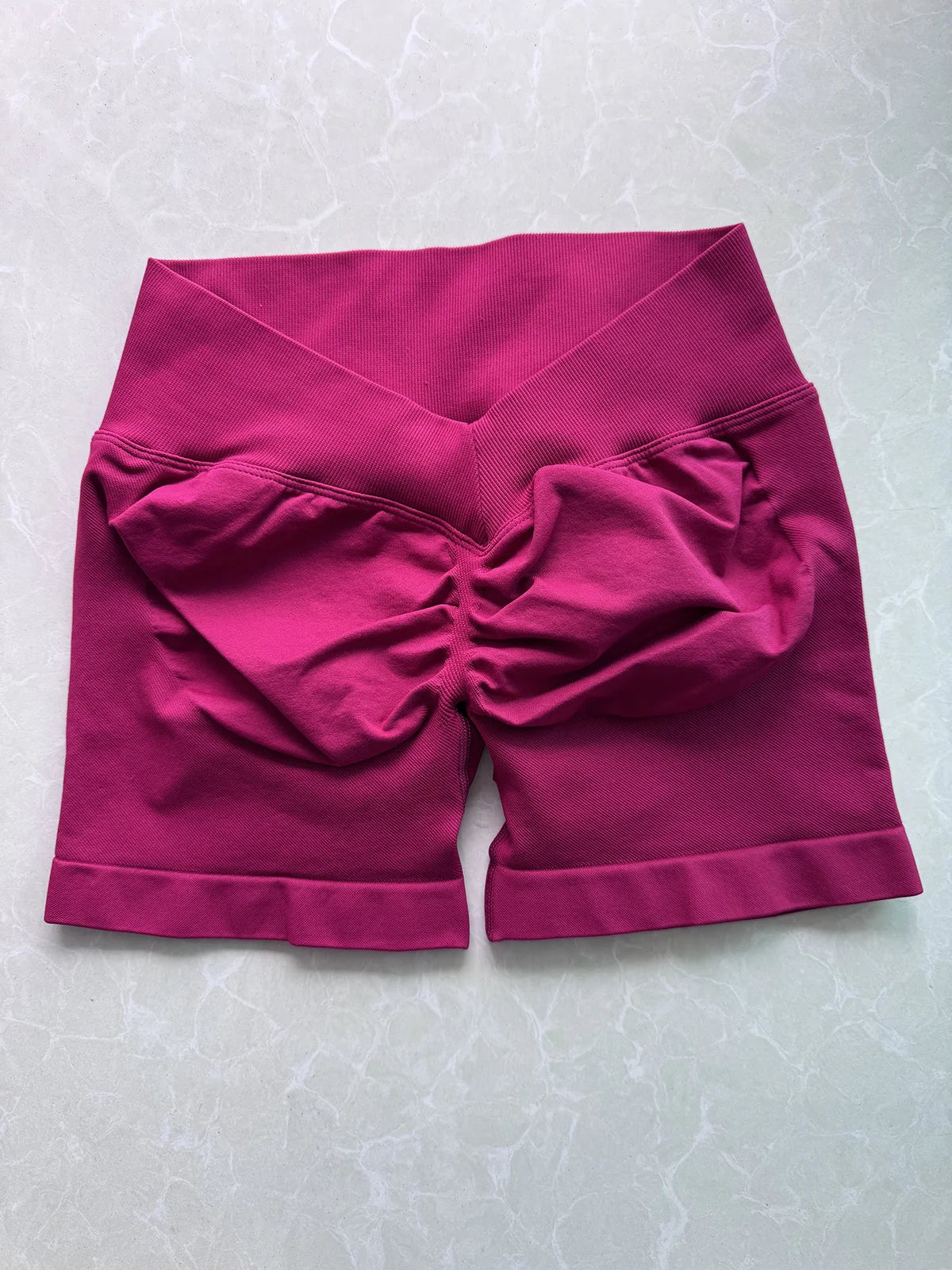 V-Back Scrunch Shorts Women Seamless V Waist Line Scrunch Booty Shorts Fitness Workout Running Yoga Gym Shorts