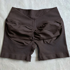 V-Back Scrunch Shorts Women Seamless V Waist Line Scrunch Booty Shorts Fitness Workout Running Yoga Gym Shorts