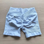 V-Back Scrunch Shorts Women Seamless V Waist Line Scrunch Booty Shorts Fitness Workout Running Yoga Gym Shorts