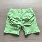 V-Back Scrunch Shorts Women Seamless V Waist Line Scrunch Booty Shorts Fitness Workout Running Yoga Gym Shorts