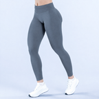 No Logo Gym Leggings Women Seamless Yoga Pants High Waist Low Ribbed Band Fitness Leggings Fitness Sweat Wicking Workout Tights