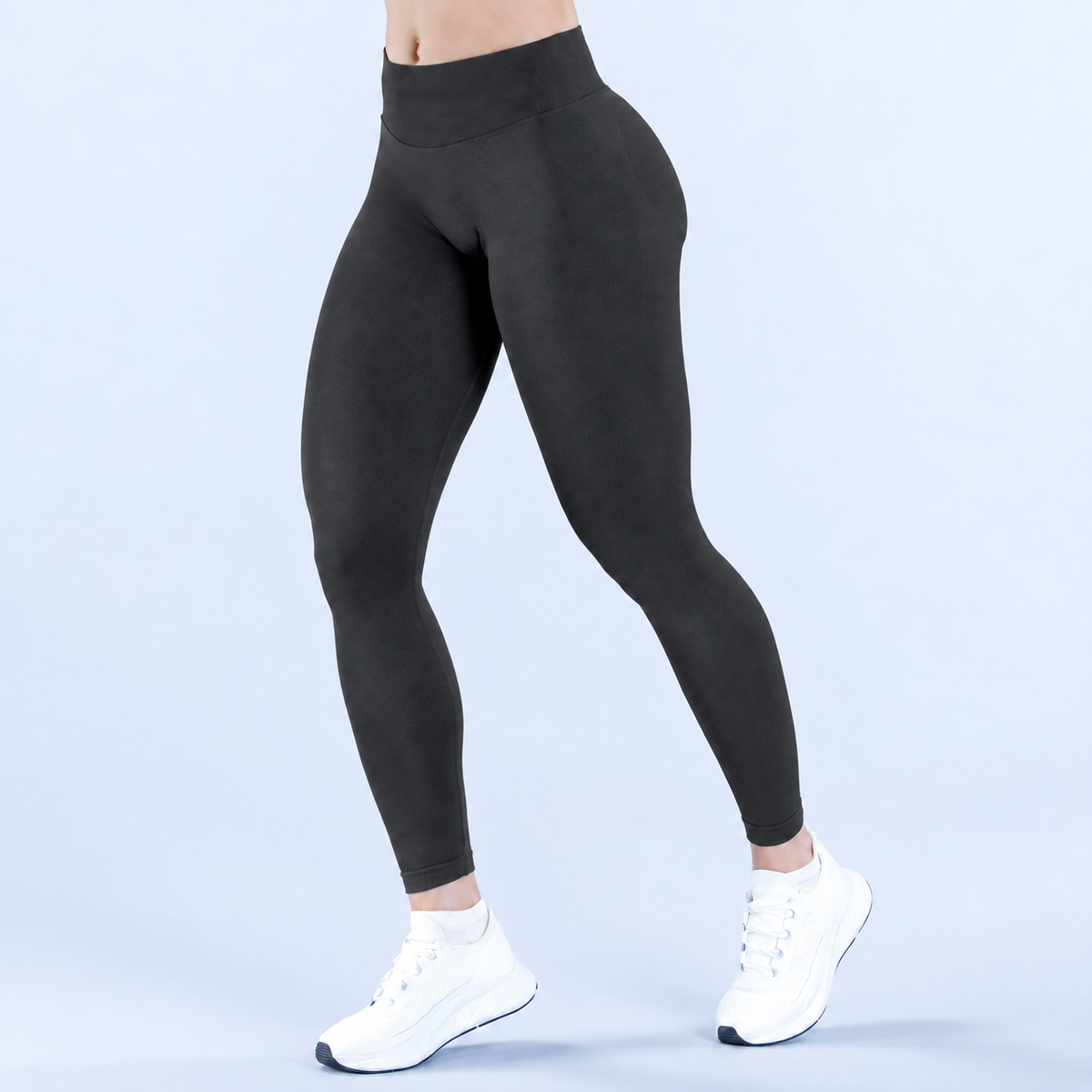 No Logo Gym Leggings Women Seamless Yoga Pants High Waist Low Ribbed Band Fitness Leggings Fitness Sweat Wicking Workout Tights